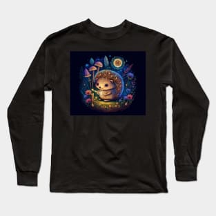 Hedgehog Fairy Tale Scene Long Sleeve T-Shirt